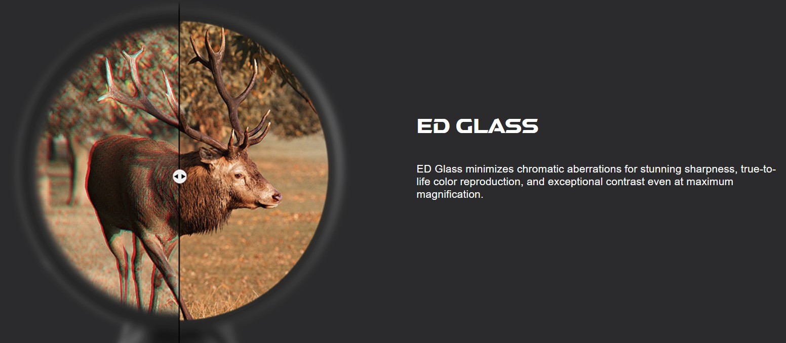 Vector Optics Tauron 5-40x56 FFP Rifle Scope Illuminated MIL Reticle, ED Glass, Side Focus