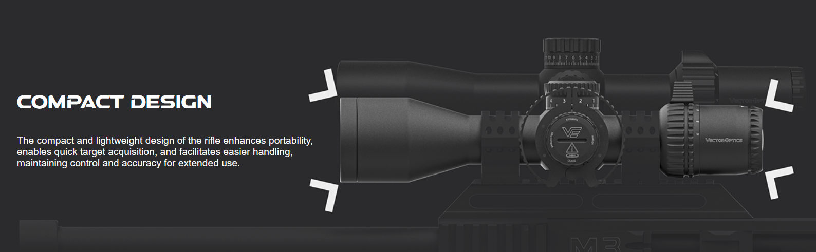 Vector Optics Veyron GenII 4-16x44 FFP Rifle Scope 30mm Tube Illuminated MIL Reticle