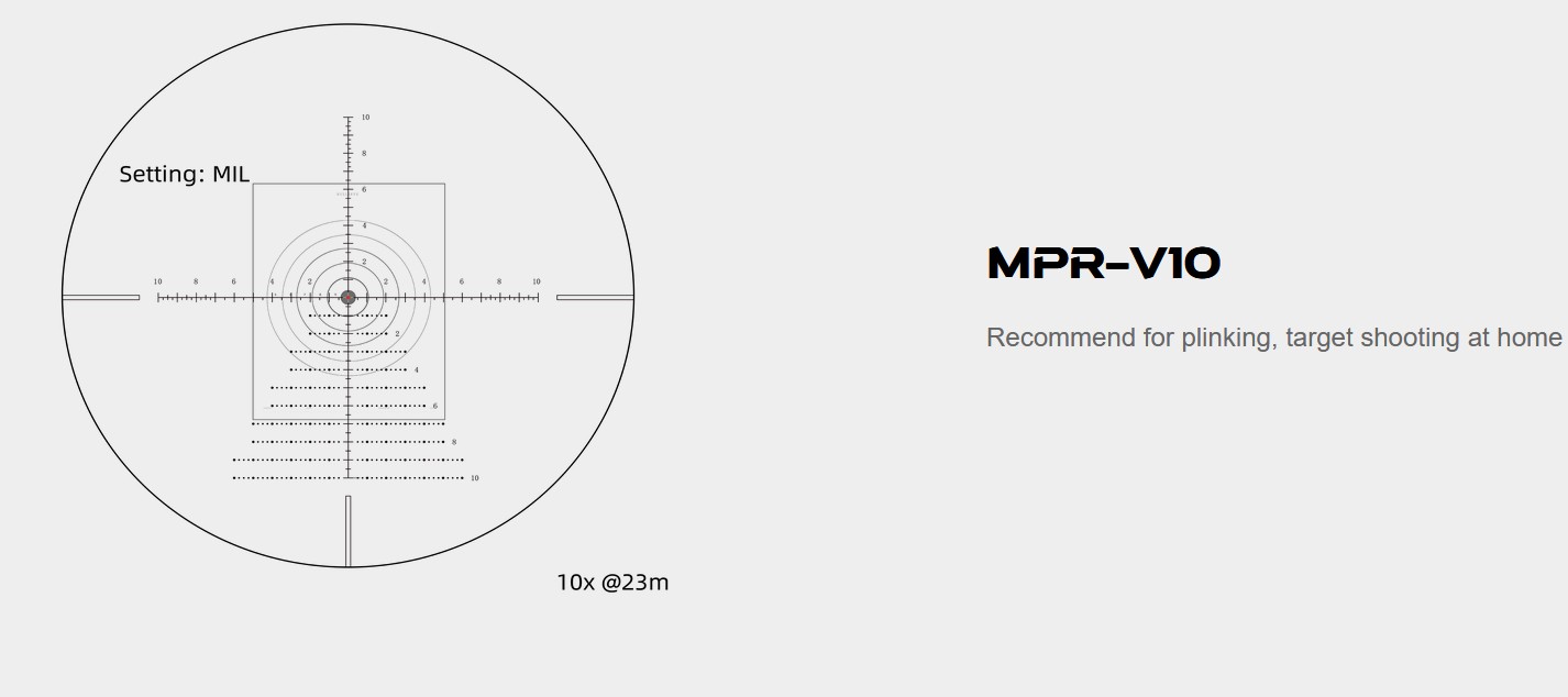 Vector Optics Veyron Plus 10x30 Zero 1/10MIL 30mm IR SF Rifle Scope