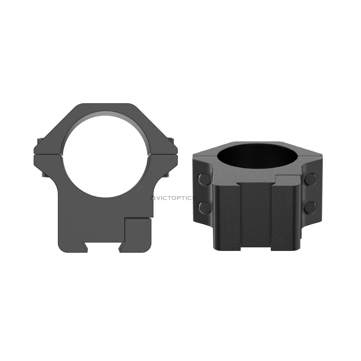 Vector Victoptics ACD Screw Mount 25.4mm (1") 9-11mm Dovetail Mounting Rings - High