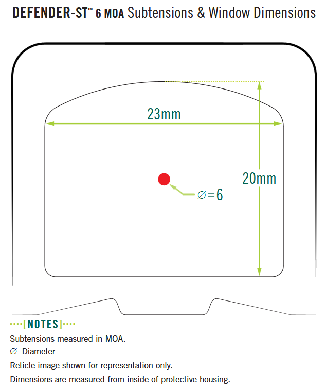 Vortex Defender-ST™ 6 MOA Micro Red Dot Sight with Picatinny Mount
