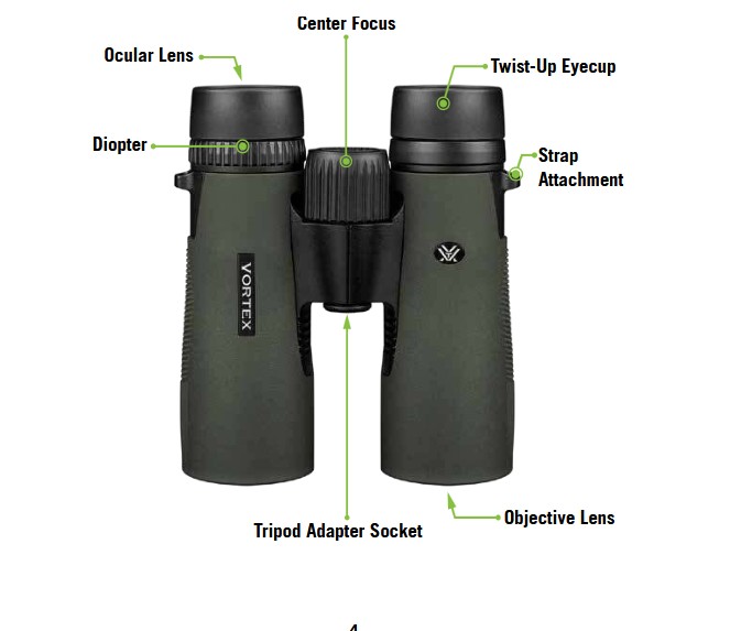Vortex Diamondback HD 10x32 Binoculars Lifetime Warranty