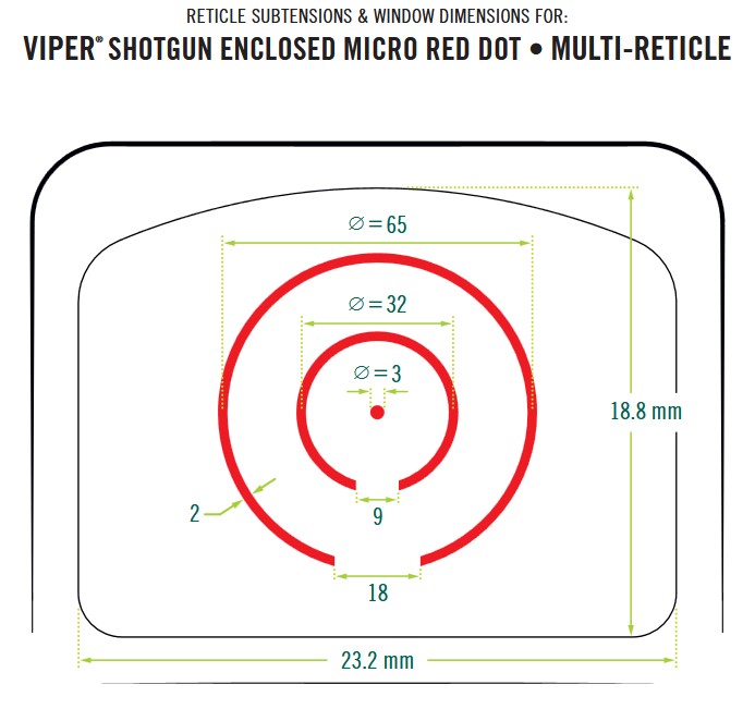 Vortex Optics Shotgun Enclosed Multi-Reticle Micro Red Dot Sight
