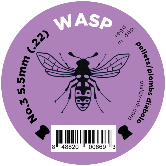 Bisley Wasp Pellets No3 Purple .22 5.5mm Pellets - Pack of 250