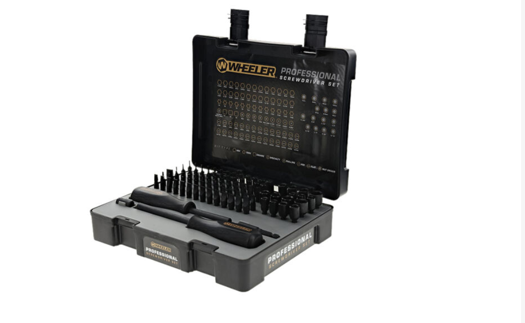 Wheeler 100-Piece Professional Gunsmith Screwdriver Set – Rifle, Scope, Pistol & Airgun Tools