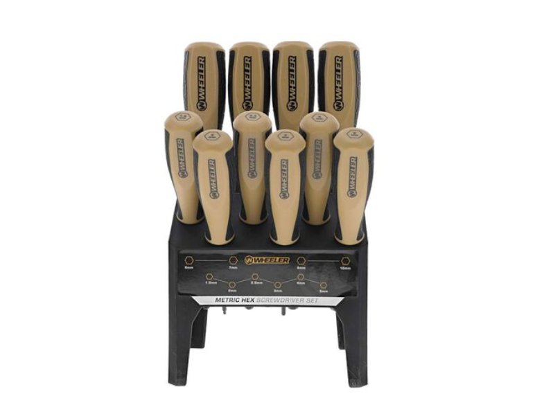 Wheeler 10 Piece Metric Hex Benchtop Screwdriver Set Precision Bench Tools