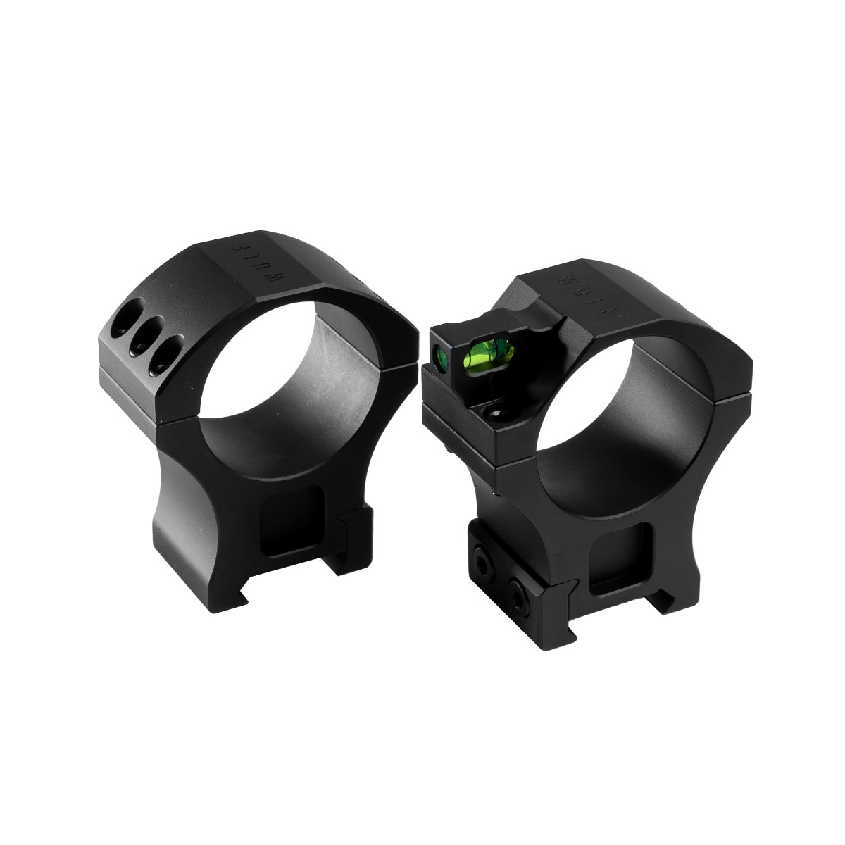 WULF Tactical Rings with Bubble Level - Picatinny - 34mm Tube - High