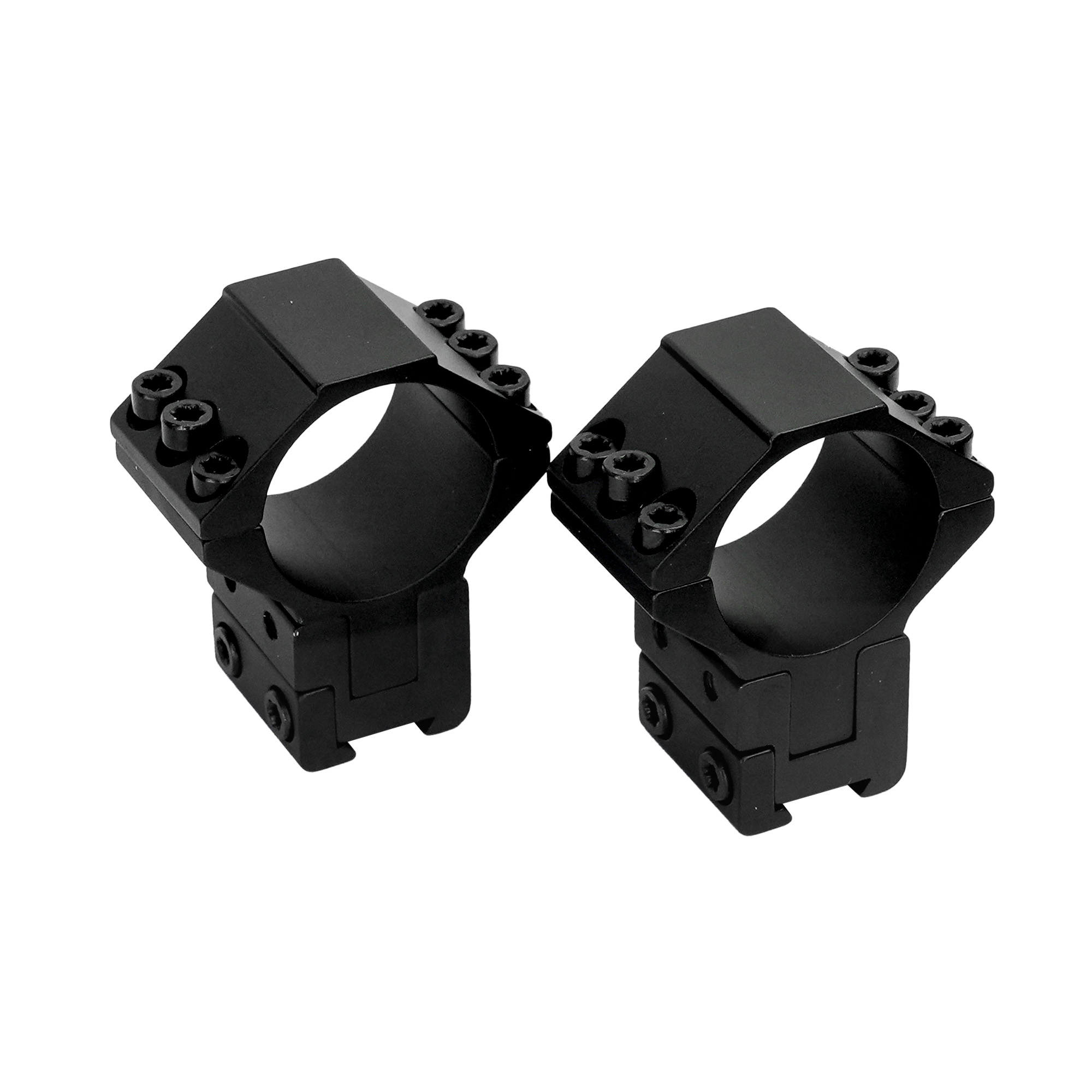 WULF 40 MOA Adjustable 6 Screw Rings - 9/11mm - 1" Tube