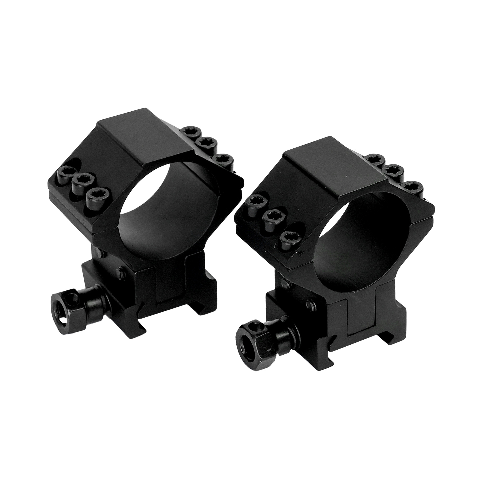 WULF 40 MOA Adjustable 6 Screw Rings - Picatinny - 1" Tube