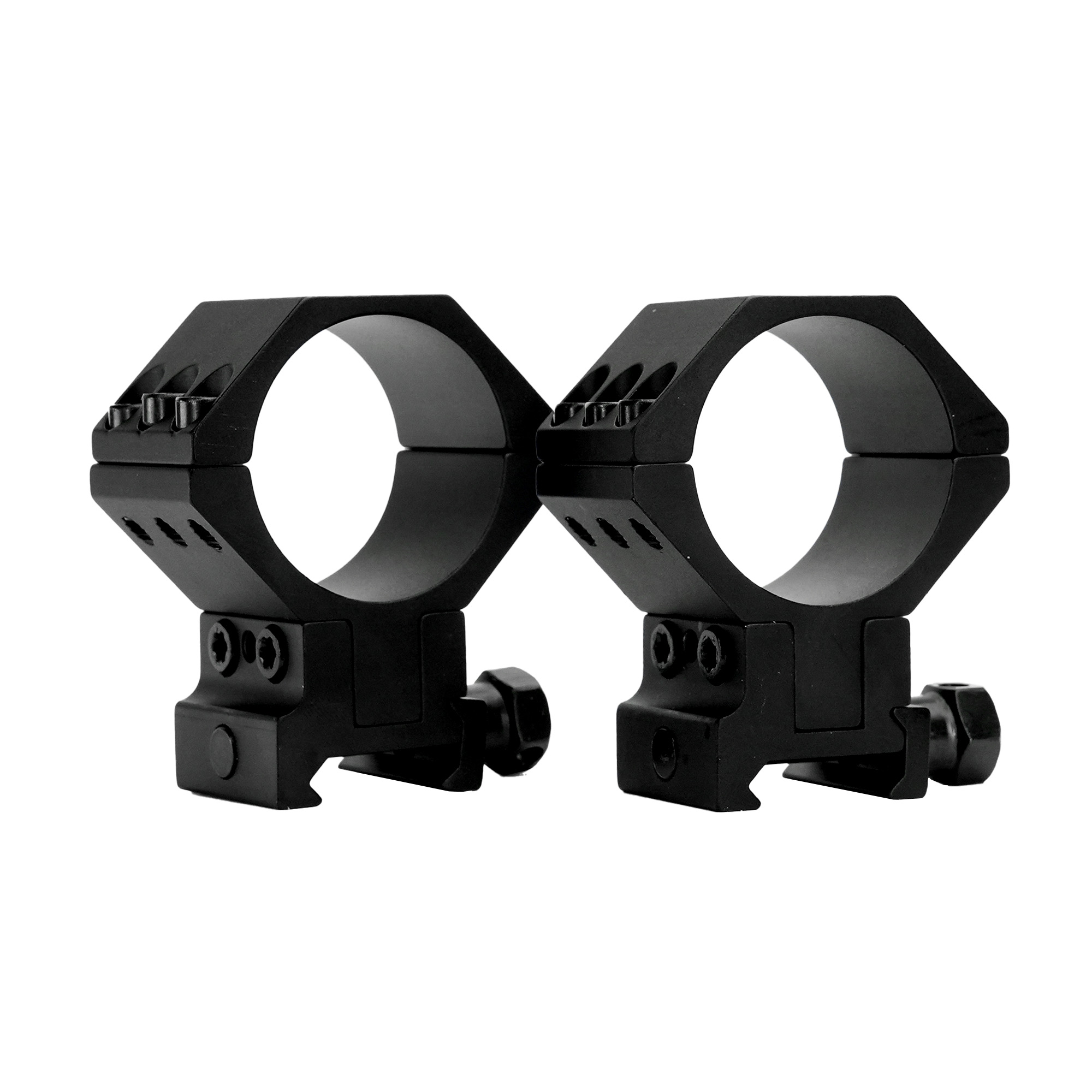 WULF 40 MOA Adjustable 6 Screw Rings - Picatinny - 30mm Tube