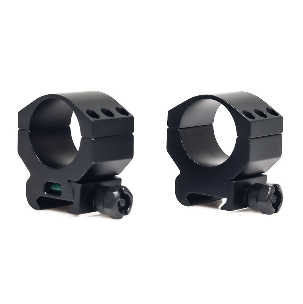 WULF Pro Tac 30mm Bubble Level Heavy Duty 6 Screw Weaver/Picatinny Rings - Low