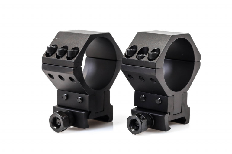 WULF 34mm 40 MOA Adjustable 6 Screw 9-11mm 2 Piece Picatinny Rings