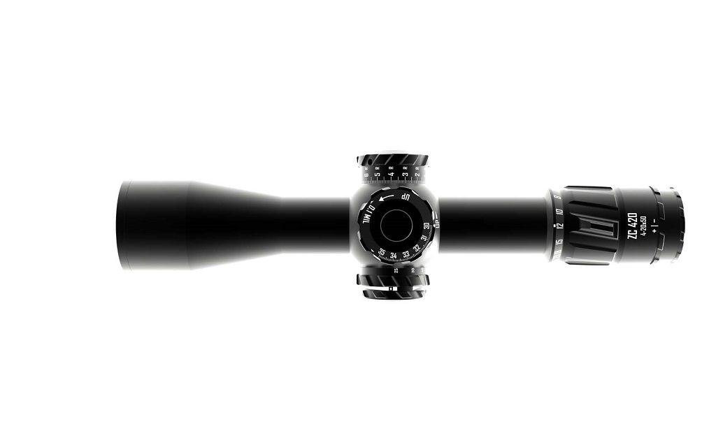 Zero Compromise Optic (ZCO) ZC420 4-20X50 FFP Illuminated 0.1 MIL MPCT1 Rifle Scope (+ZCO 2pc Rings)