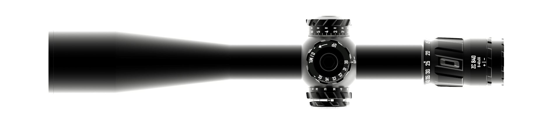 Zero Compromise Optic 8-40x56 FFP Illuminated 1/4 MOA MOA Reticle CCW Rifle Scope (+ZCO 2pc Rings)