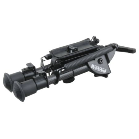 Rokstad 6-9 inch Swivel Bipod for Q/D Swivel with Lever Lock and  Carbon Fibre Legs 