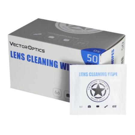 Vector Optics Pre-Moistened Optics Lens Alcohol-Free Cleaning Wipes 50 Pack