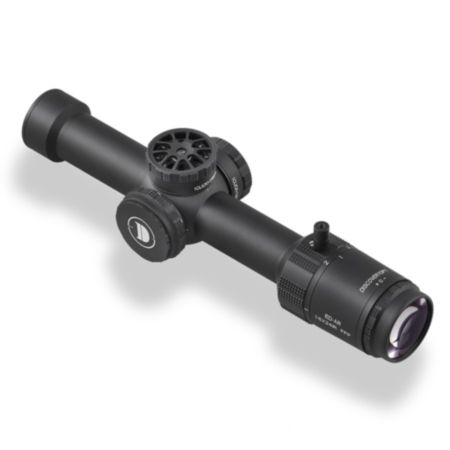 Discovery Optics ED AR 1-6x24 FFP Illuminated 1/4 MOA 30mm Super Compact Rifle Scope – Free Weaver/Picatinny Mounts Included 