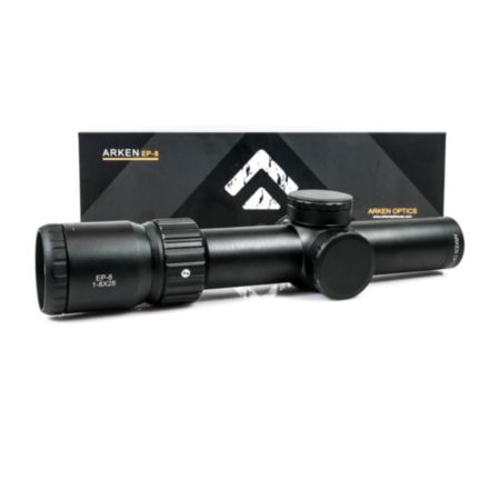 Preowned Arken Optics EP8 1-8x28 LPVO FFP KL BOX Illuminated Rifle Scope - PO465