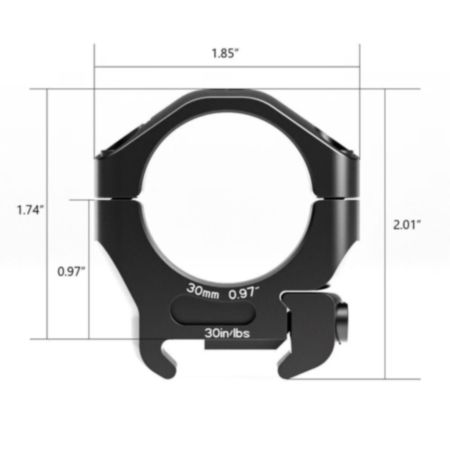 Arken Optics Halo 30 mm Picatinny Rifle Scope Rings - Low