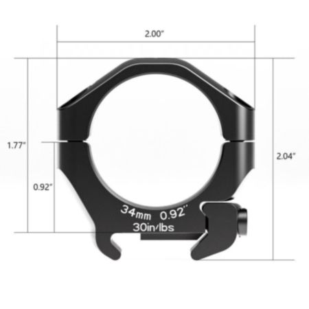 Arken Optics Halo 34mm Picatinny Rifle Scope Rings Low (23 mm)