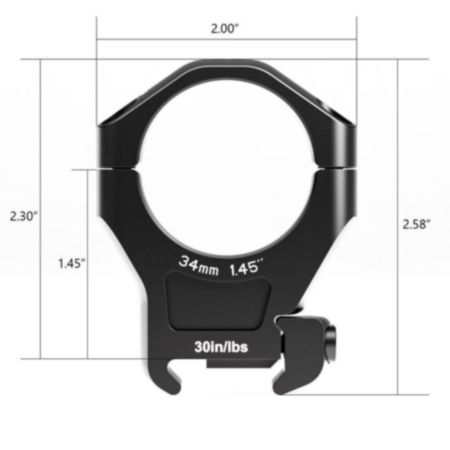 Arken Optics Halo 34mm Picatinny Rifle Scope Rings - High (37 mm)