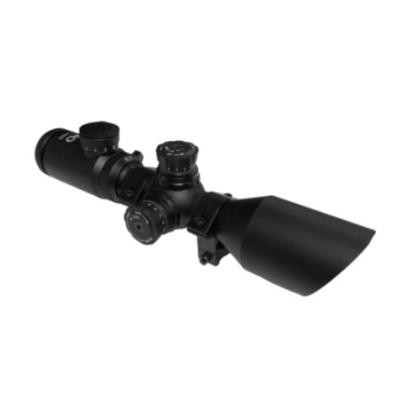 PAO 3-9x42 SSS SFP Illuminated Mil Dot Compact Rifle Scope with Free 9-11mm Dovetail Mounts