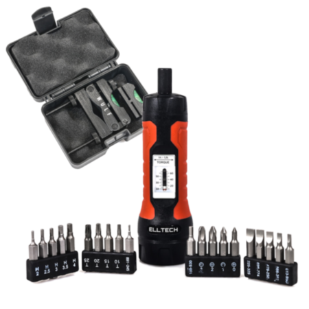 ELLTECH 20 Piece Torque Screwdriver Set 10-65lbs, Includes WULF Reticle Levelling System