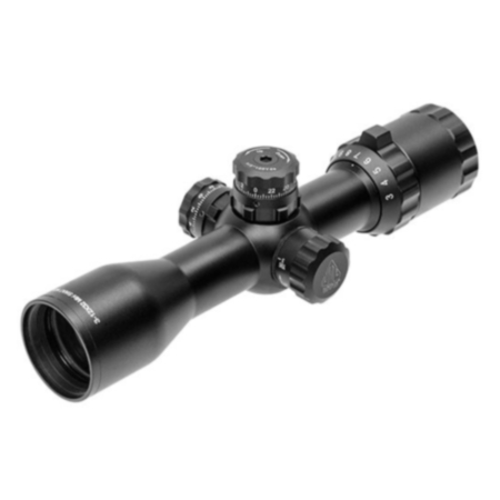 UTG BugBuster 3-12X32 SFP Side Focus Mil-Dot Non IR Rifle Scope w/ 9-11mm Dovetail Rings