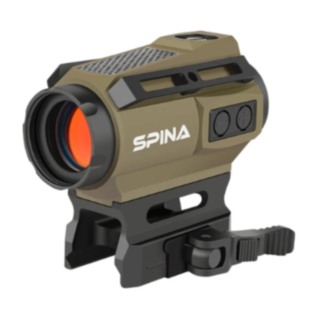 SPINA Optics Symbiote 1x20 Red Dot Sight with QD Mount & Digi System (TAN)